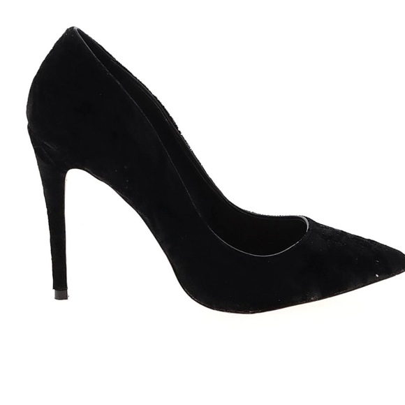 Aldo Women's Black Velvet Pointed Toe Stiletto Heels Size 8.5 - Picture 1 of 11